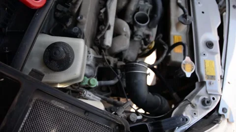 Car engine, closeup look Stock Footage 49659584