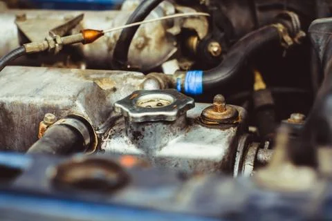Car engine closeup Photos