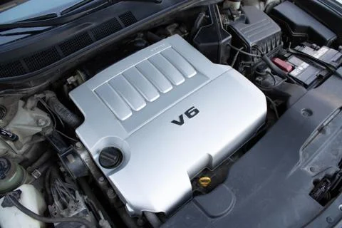 Car engine compartment Stock Photos