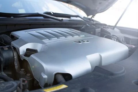 Car engine compartment Stock Photos