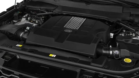 Car engine Corris Gray 2018 Land Rover Range Rover Sport Supercharged Dynamic Stock Footage 160000452