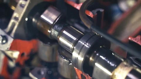 Car Engine Cutaway Showing Internal Combustion Components Close Up Stock Footage 341392366