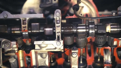 Car Engine Cutaway Showing Internal Combustion Components Close Up Stock Footage 341392485