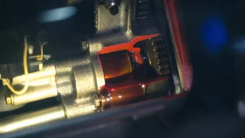 Car Engine Cutaway Showing Internal Combustion Components Close Up Stock Footage 341392569