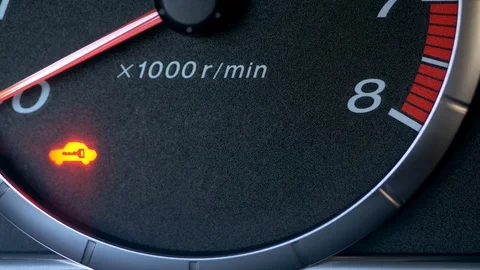 Car engine dead on startup, check engine light on Stock Footage 125522735