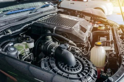 Car engine detail Stock Photos