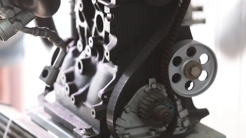Car engine in disassembled condition Stock Footage 90725120