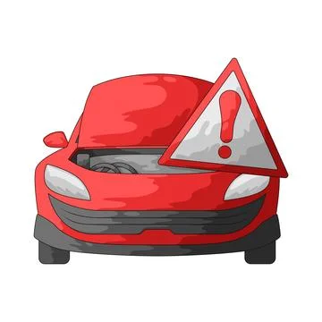 Car engine failure illustration Stock Illustration