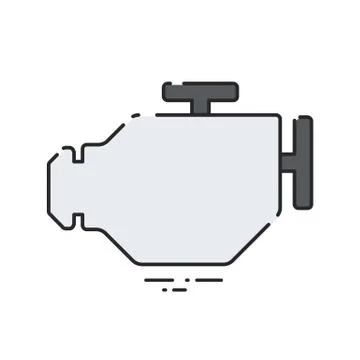 Car engine. Stock Illustration