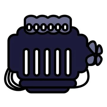 Car engine mechanic workshop Illustrazione stock