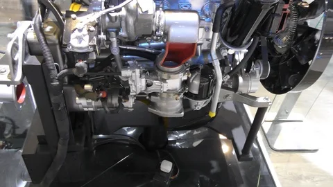 Car Engine models and it shows the bare function Video stock 126769284