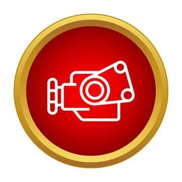 Car engine motor outline icon illustrating automobile power Stock Illustration