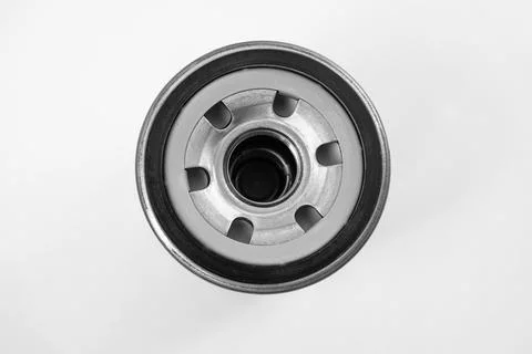 Car engine oil filter. Auto parts store. Auto repair shop 스톡 사진