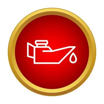 Car engine oil warning light symbol icon Illustrazione stock