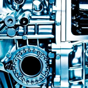 Car engine part macro shot Stock Photos