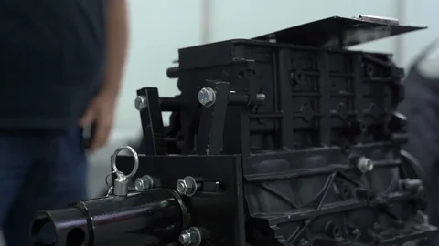 Car Engine Parts Stock Footage 124301376