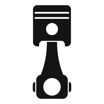 Car engine piston connecting rod mechanical part icon Stock Illustration