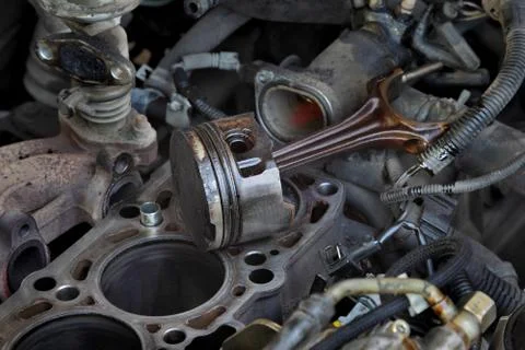 Car engine piston replacing Photos