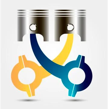 Car engine piston. Vector illustration Stock Illustration