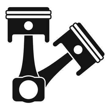 Car engine pistons and connecting rods icon Stock Illustration