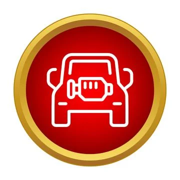 Car engine problem warning light icon showing auto service Stock Illustration