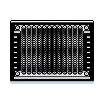 Car engine radiator cooling component icon vector イラスト素材