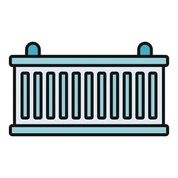 Car engine radiator cooling system part icon Stock Illustration