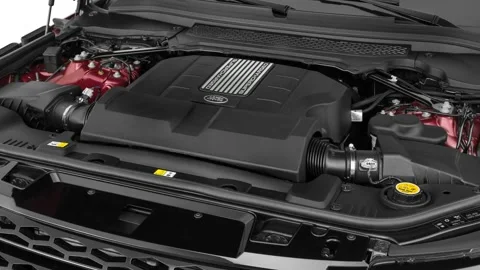 Car engine Red Metallic 2017 Land Rover Range Rover Sport Supercharged Dynamic Stock Footage 159931150