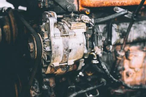 Car engine, Remove and assemble the engine, Repair concept. 스톡 사진