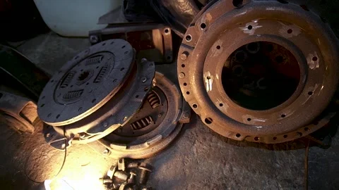 Car engine repair cleaning and replacing cylinder Stock-Footage 303957754