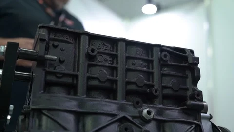 Car Engine Repair Stock Footage 124520811