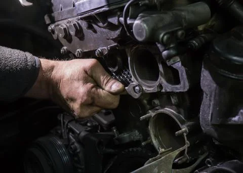 Car engine repair Stock Photos