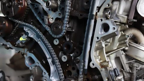 Car engine repair. Service maintenance of the car. Video stock 255657306