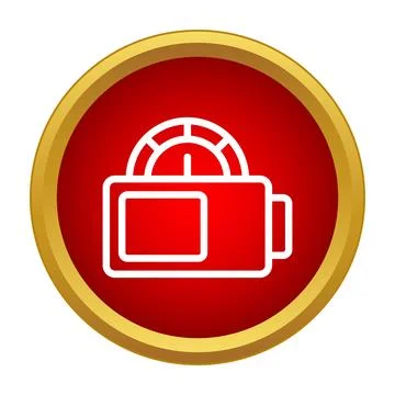 Car engine rpm speedometer measuring speed flat icon Stock Illustration