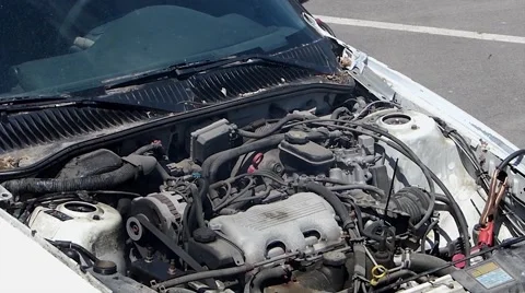 Car engine seisure Stock Footage 43445348