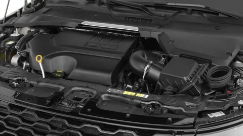 Car engine Seoul Pearl Silver 2020 Land Rover Range Rover Evoque R-Dynamic SE Stock Footage 160083007