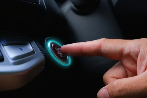 Car Engine Start Button Фото
