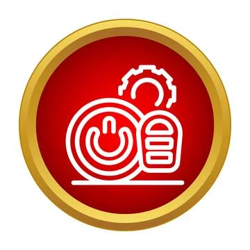 Car engine start stop keyless ignition system controlling 스톡 일러스트