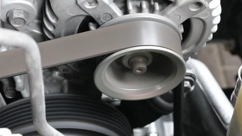 Car engine started and running with idle speed Stock Footage 322896854