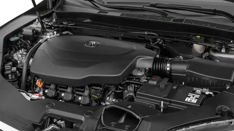 Car engine in studio close up Argento 2018 Acura TLX 3.5L w/ Technology Package Stock Footage 159952469