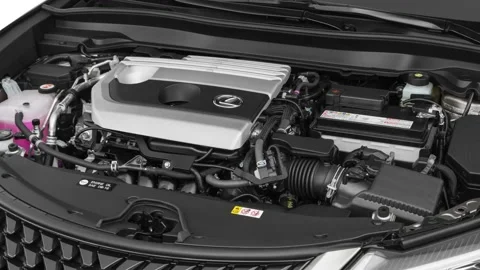 Car engine in studio close up Atomic Silver 2019 Lexus UX UX 200 Stock Footage 160047744