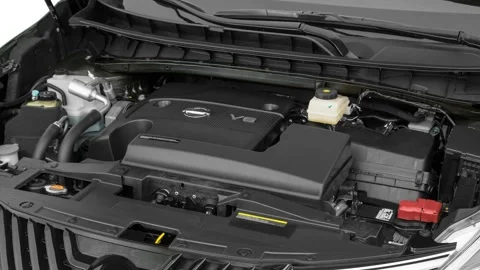 Car engine in studio close up Gun Metallic 2017 Nissan Murano Platinum Stock Footage 159921426