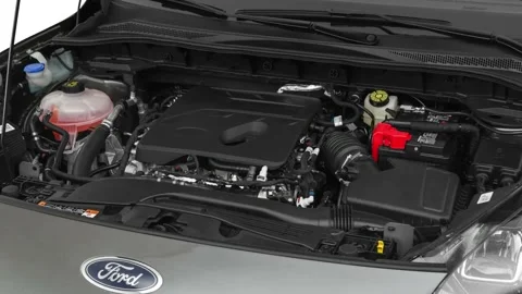 Car engine in studio close up Magnetic 2020 Ford Escape SE Stock Footage 160090756