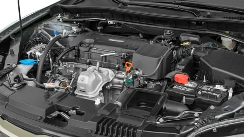 Car engine in studio close up Modern Steel Metallic 2017 Honda Accord EX Stock Footage 159903110