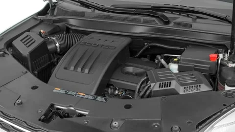 Car engine in studio close up Silver Ice Metallic 2017 Chevrolet Equinox LT Stock Footage 159901716