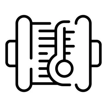Car engine temperature icon outline vector. Water coolant Stock Illustration