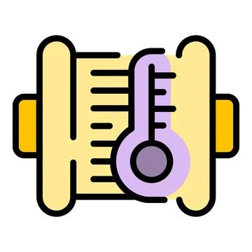 Car engine temperature icon vector flat Stock Illustration