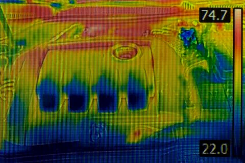 Car Engine Thermal Image Foto stock