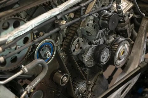 Car engine timing belt 2 Stock Photos