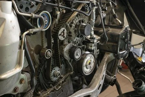 Car engine timing belt Fotos de archivo